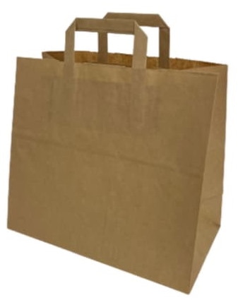 Torba papier.brązowa 32x17x29cm; u.płaski; kart.200 szt. P7069