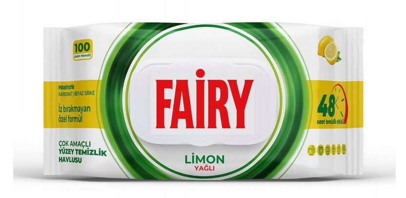 Chusteczki czyszczące  Fairy  op.100 szt.- Lemon