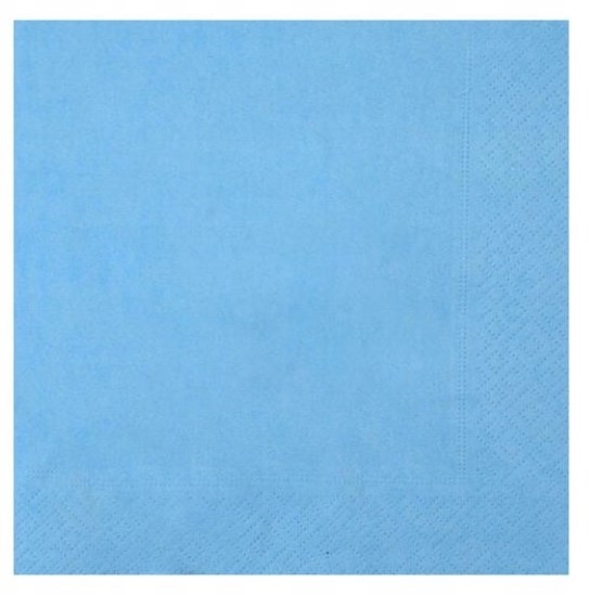 Serwetki 33x33cm  skł. 3-warst.  op.20 szt. błękitna  SLC0001600