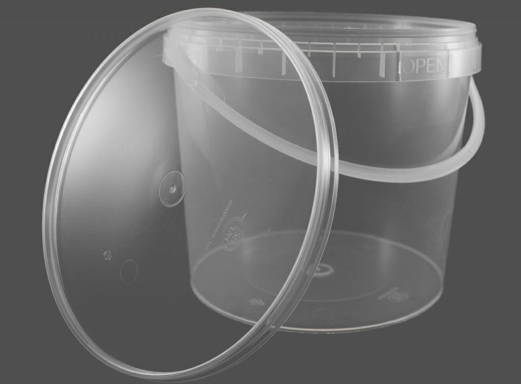 Wiadro 3l, transparent  z przykrywką  W3L   (45)