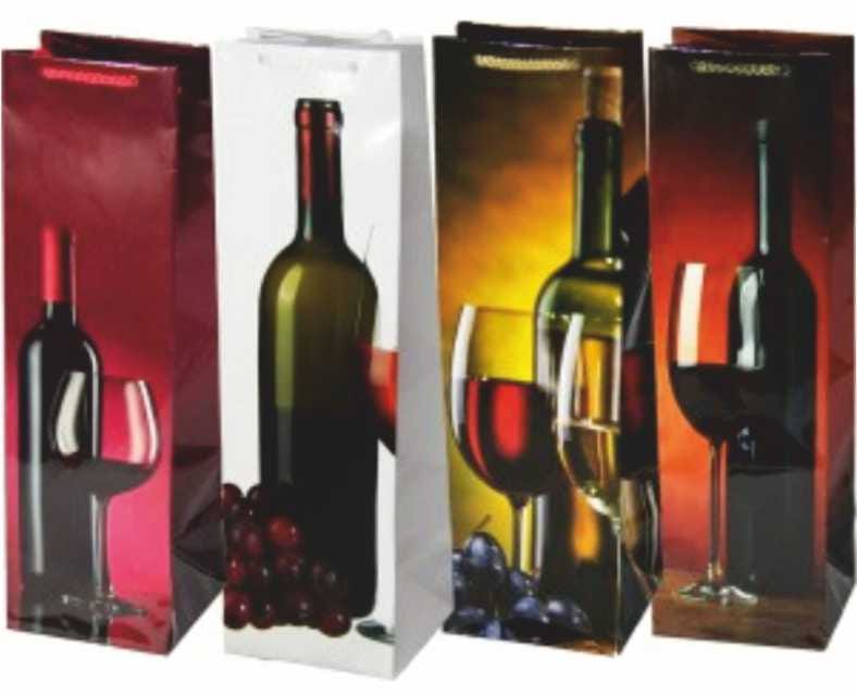 Torebki ozdobne na alkohol  12x39x11cm - KB  op.10 szt.