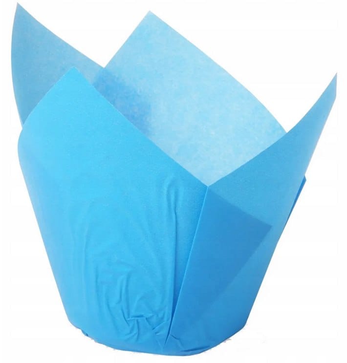 Muffiny  Tulipan   niebieskie  op.200 szt. 160x50