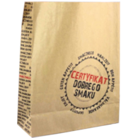 Torby klock. brąz. 25x11x32cm  op.250 szt.  CERTYFIKAT P209