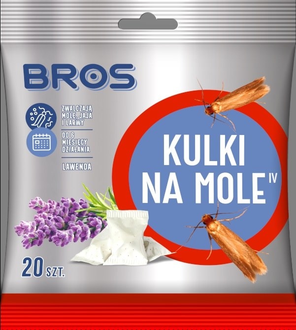 Bros  kulki na mole lawenda  op.20 szt.