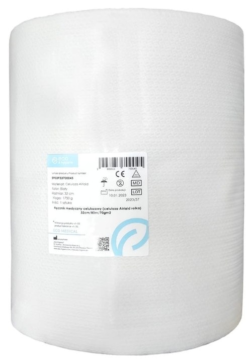 Ręcznik medyczny celuloza Airlaid 80m  szer.32cm  70g/m2