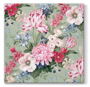 Serwetki 33x33cm  skł. 3-warst.  op.20 szt. Calm Flowers