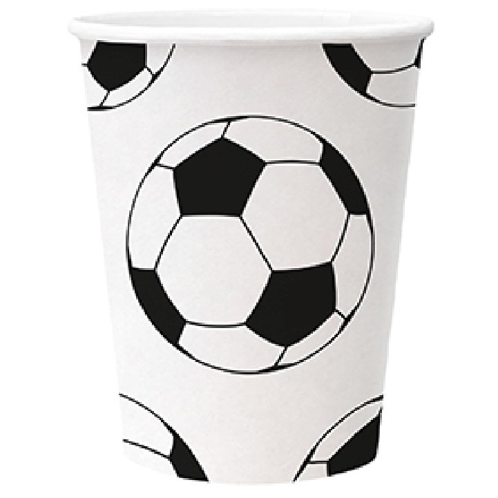 Kubek papier. 250ml  op.8 szt.  - Piłka nożna