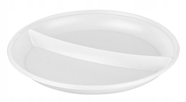 Talerz plast. 2-dz. 22cm PP  op.100 szt.    REUSE 2031