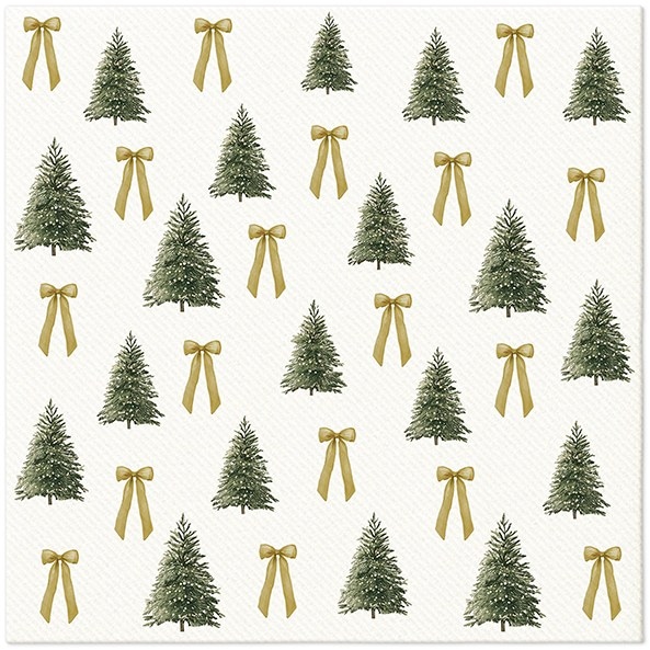 Serwetki 40x40cm flizelinowe skł.  Boże Narodzenie  op.50 szt. (8)   Ribbon Forest