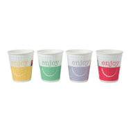 Kubek papier. 2-ściankowy  300ml  op.45 szt. (20) powl. śr.90mm - Enjoy   (z tłoczeniem w kształcie bąbelków)