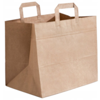 Torba papier.brązowa 32x22x25cm; u.płaski; op.250 szt.   K1 catering