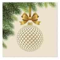 Serwetki - Boże Narodzenie  33x33cm  op.20 szt.  Golden bauble