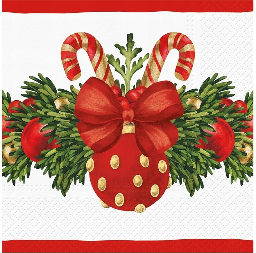 Serwetki - Boże Narodzenie  33x33cm  op.20 szt.  Red Christmas Bauble