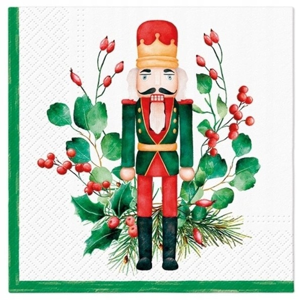 Serwetki - Boże Narodzenie  33x33cm  op.20 szt.  Composition with Nutcracker