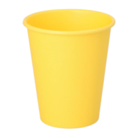Kubek papier.nadruk ŻÓŁTY 200ml  op.50 szt. (20) śr.80mm powl.