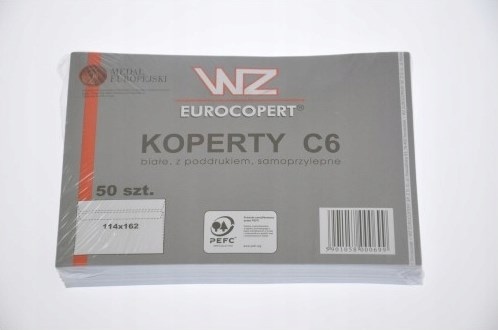 Koperta biała  C6 SK  op.50 szt.