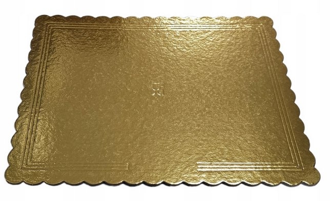 Podkład prostok. 40x60cm  op.25 szt.  karbowany 2400g - złoty