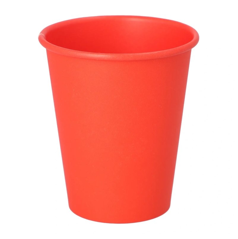 Kubek papier.nadruk CZERWONY 200ml  op.50 szt. (20) śr.80mm powl.