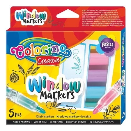 Marker kredowy  Colorino Window Markers  op.5 szt. 39637PTR **