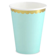 Kubek papier. 220ml  op.6 szt. powl. - miętowy