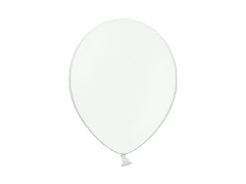 Balon 23cm  op.100 szt. pastel white -biały