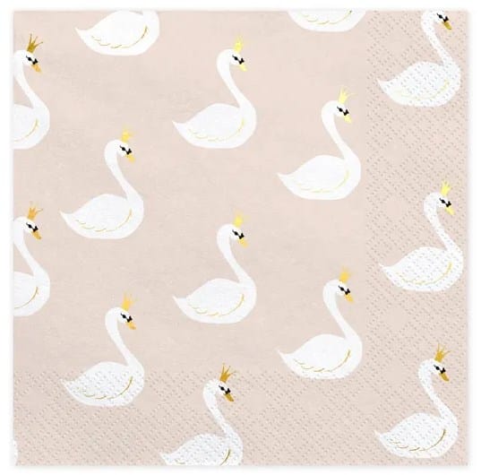 Serwetki - Dziecięce  33x33cm  op.20 szt.  Lovely Swan