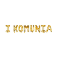 Balon foliowy Komunia święta 260x40cm - złoty