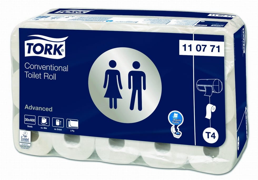 Papier toalet. Tork 110771 biały;  op.30 rolek  2-warstw.  T4