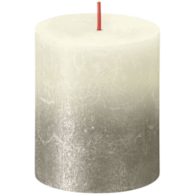 Świeca walec  68/80 Rustic Sunset - delikatny perłowy + szampański
