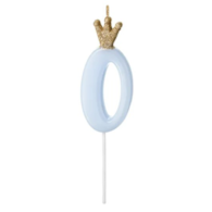 Świeczka cyferka - błękitna  0 