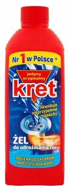 Żel do udrażniania rur Kret 1l