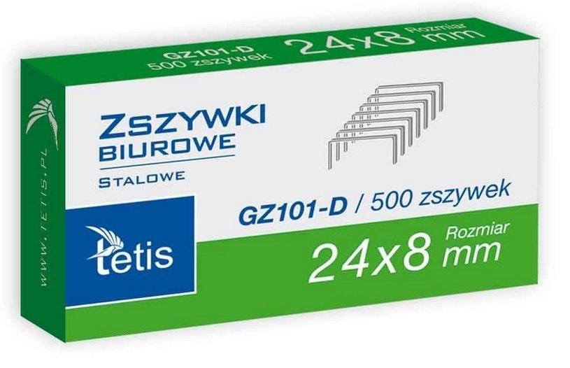 Zszywki #24/8 Tetis
