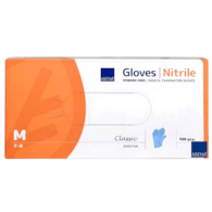 Rękawice Nitrylowe  M   op.100 szt. bezp./ niebieskie  05273