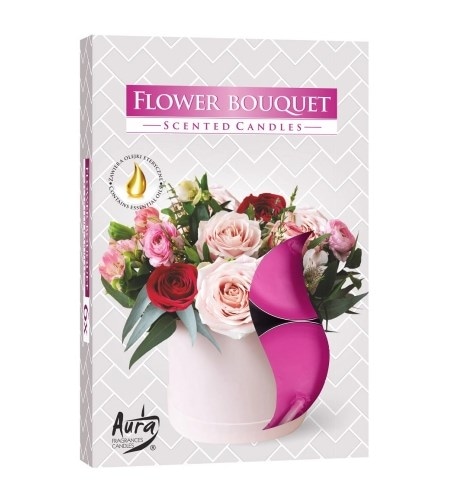 Świeczki-podgrzewacze zapachowe  op.6 szt. p15-334  kwiatowy bukiet; Aura