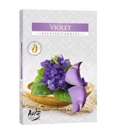Świeczki-podgrzewacze zapachowe  op.6 szt. p15-131  fiołek; Aura