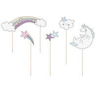 Topper na tort;  Jednorożec - 13-23,5cm  op.5 szt.