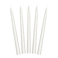 Świeca stożkowa, metalizowana;  perłowa  op.10 szt.