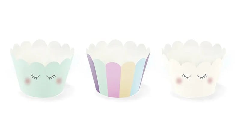 Papilotki na muffinki  Jednorożec 5x7,5x5cm  op.6 szt.