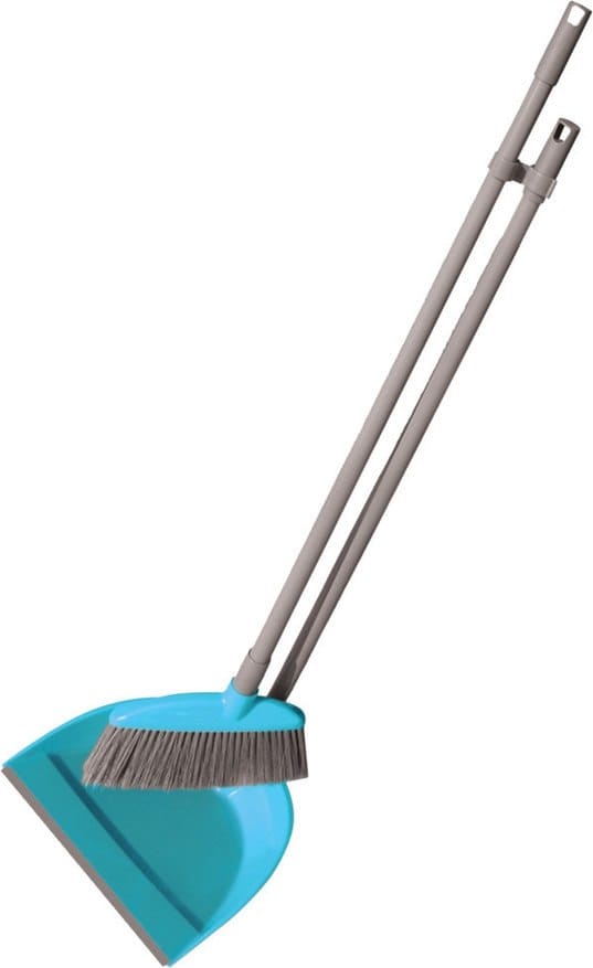 Zmiotka + szufelka na kiju Leniuch z gumką