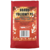 Obrus foliowy molet.PE  120x140, czerwony