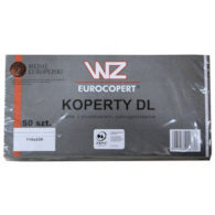 Koperta biała  DL SK    op.50 szt. (110x220)