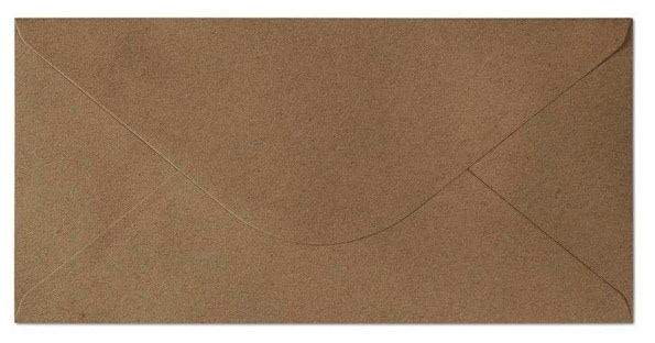 Koperta ozdobna DL  Kraft ciemny beż, 120g   op.10 szt.