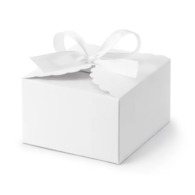Pudełko na ciasteczka/drobiazgi  Chmurka; białe, 8x7,5x4,5 cm  op.10 szt. **