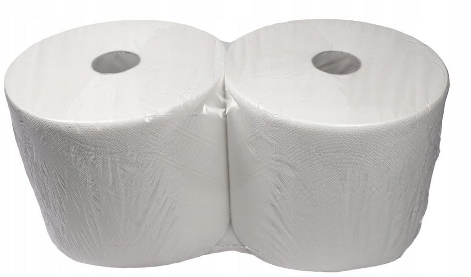 Ręcznik Czyściwo białe 2-warst.celul. 190m op.2 rol. NN