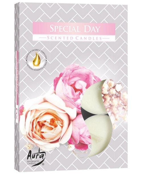 Świeczki-podgrzewacze zapachowe  op.6 szt. p15-288  wyjątkowy dzień; Aura