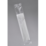 Zestaw sztućców transparent - widelec + nóż + serwetka  op.350 szt.   AT