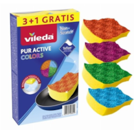 Zmywak kuchenny gąbka Vileda Pur Active Colors  op.4 szt. (16)