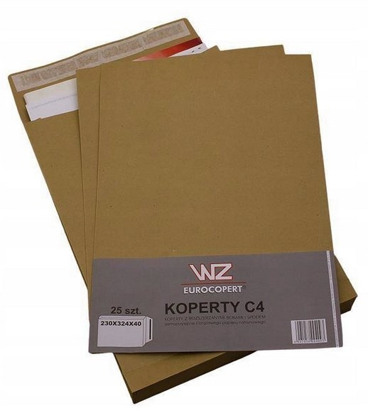 Koperta brązowa  C4 HK  RBD poszerz.  op.25 szt. *R*