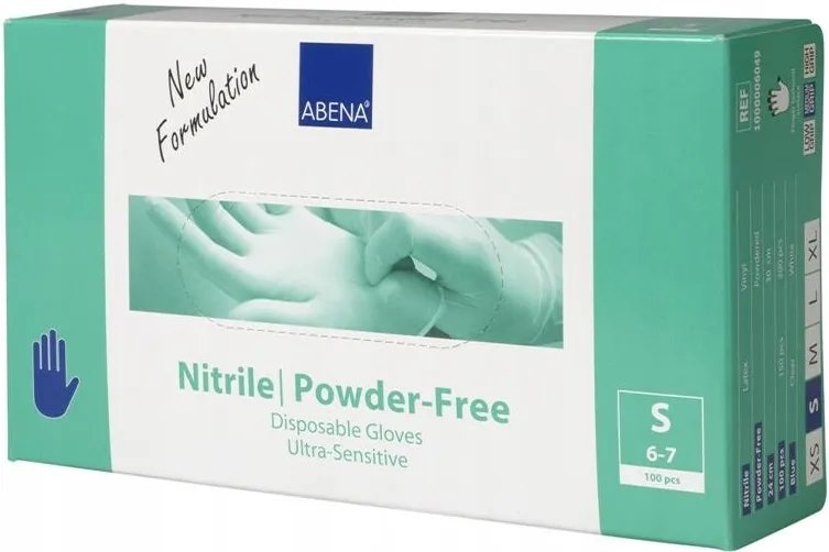 Rękawice Nitrylowe  S   op.100 szt. bezp./ niebieskie  290472