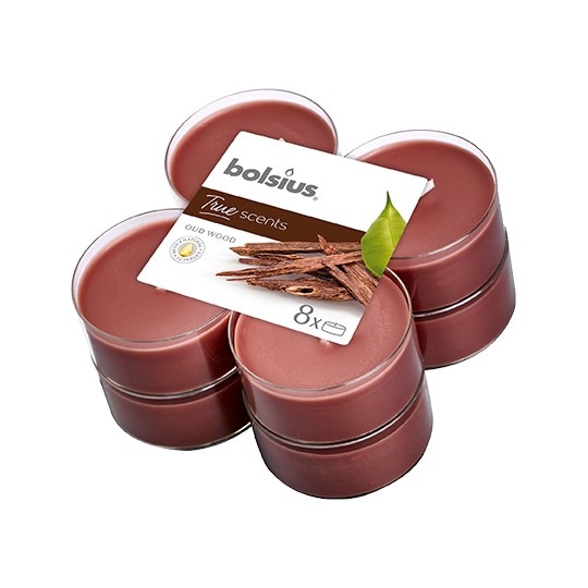 Świeczki-podgrzewacze zapachowe  op.8 szt. maxi  drzewo agarowe; Bolsius
